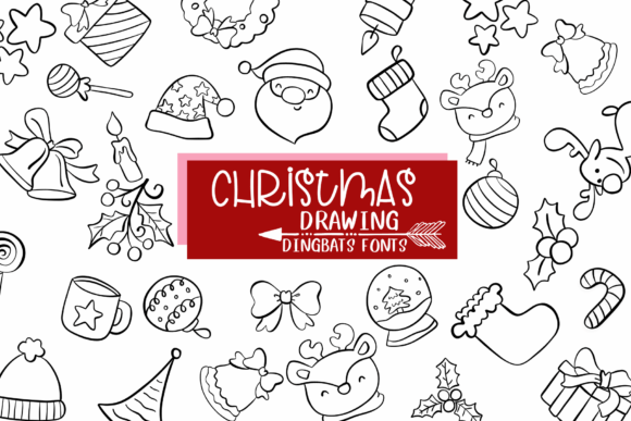 Christmas Drawing: A Festive Font for Creative Crafters