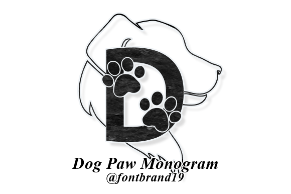 Dog Paw Monogram: A Playful Font for Branding and Design