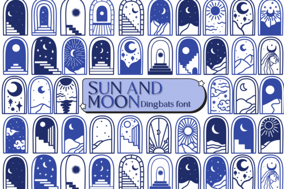 Font for Editorial Design: Sun and Moon