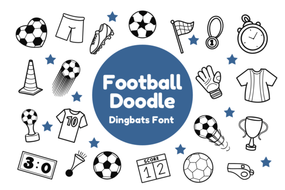 Football Doodle: A Font for Crafters Who Love Athletic Style