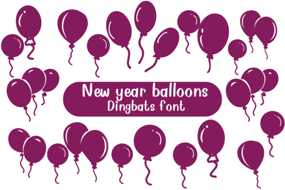 New Year Balloons: A Festive Font for Creative Crafters