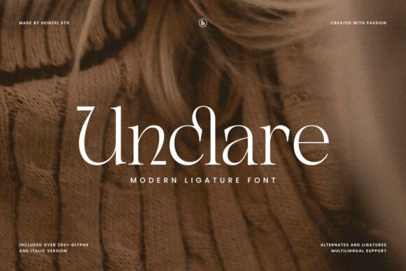 Unclare: A Modern Ligature Serif for Bold Branding